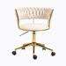 Mercer41 Ailsa Velvet Task Chair Upholstered/Metal in Pink | 26.38 H x 24.41 W x 24.41 D in | Wayfair B5A50DD7FC6E47A1913C5586719C3C04