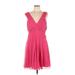 Calvin Klein Casual Dress - Fit & Flare: Pink Dresses - New - Women's Size 10