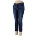 Sonoma Goods for Life Jeans - High Rise Skinny Leg Boyfriend: Blue Bottoms - Women's Size 14 Petite - Dark Wash