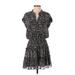 Rebecca Minkoff Casual Dress - Mini V-Neck Short sleeves: Black Dresses - Women's Size Small