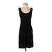 Studio M Casual Dress - Party Scoop Neck Sleeveless: Black Print Dresses - Women's Size Small