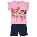 - T-Shirt Paw Patrol Inkl. Shorts In Rosa/Blau, Gr.104