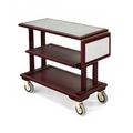 Forbes Industries 5538 Room Service Cart w/ (3) Shelves - 37 1/2"L x 18"W x 32 1/2"H, Wood w/ Avonite Top