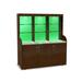 Forbes Industries 5873-ACRYLIC Luxe Mobile Back Bar w/ (3) Doors & (6) Compartment Top Shelf - 70"L x 27-1/2"W x 78"H, Wood Veneer, White