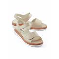 Avena Damen Hallux-Doppelklett-Sandale Beige