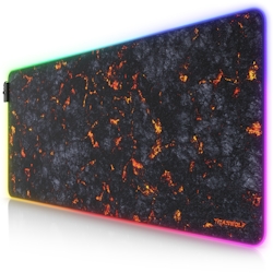 Titanwolf RGB Gaming Mauspad, Mousepad 900 x 400 mm, verbessert Präzision & Geschwindigkeit, Lavamotiv Image