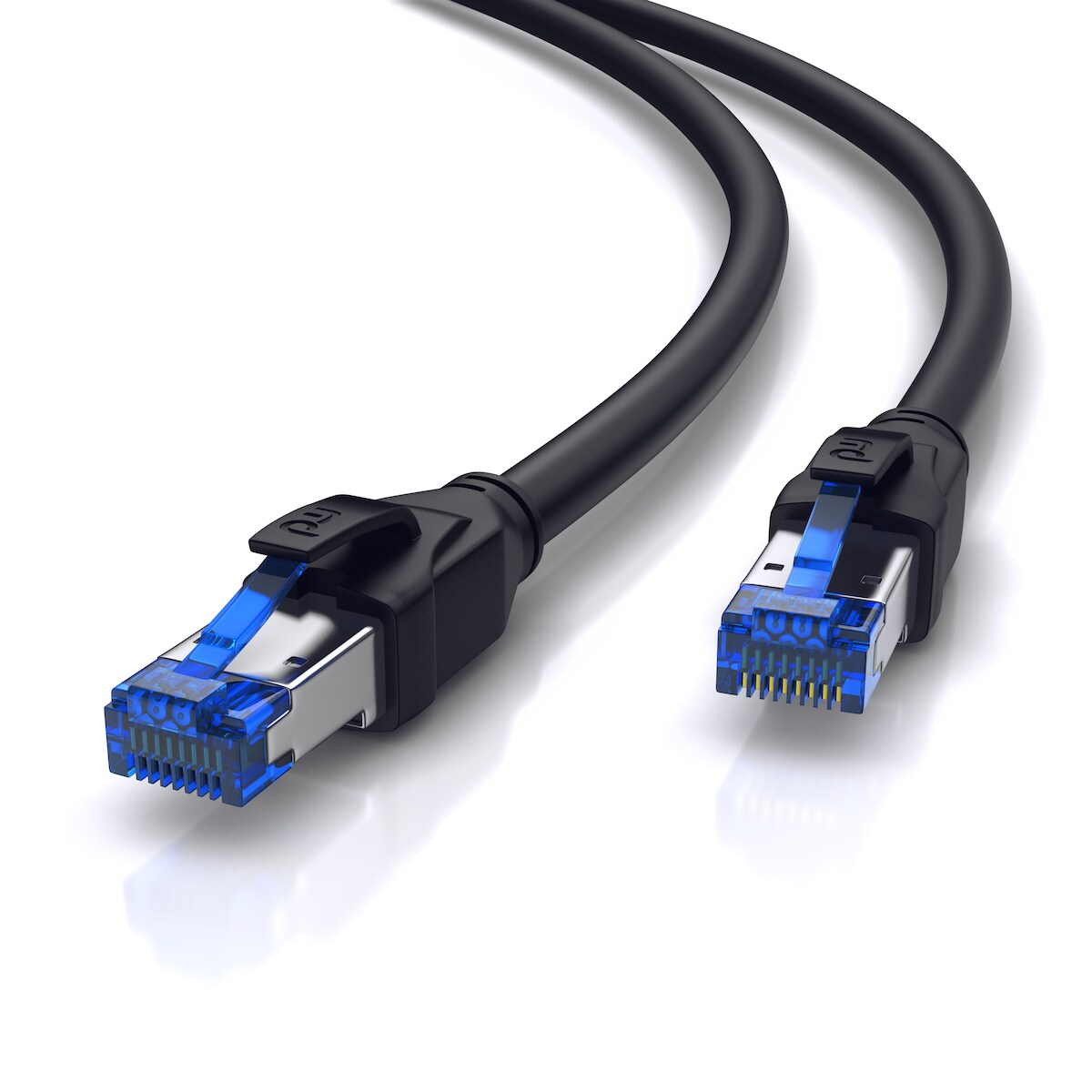 Primewire Patchkabel CAT 8 mit Baumwollummantelung - Gigabit Ethernet LAN Kabel - 40 Gbit/s - S/FTP PIMF Schirmung - Netzwerkkabel - 5m Image