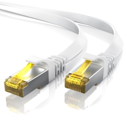 Primewire LAN-Kabel CAT.7, RJ-45 (Ethernet), CAT 7 Flachband U/FTP Gigabit Netzwerkkabel 10 Gbit/s Patchkabel - 3m Image