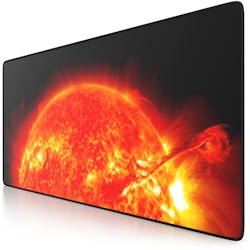 CSL Gaming Mauspad, XXL Schreibtischunterlage 900 x 400mm, Präzision & Geschwindigkeit, Rote Sonne Image