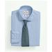 Brooks Brothers Men's X Thomas Mason Cotton-Linen English Collar, Stripe Dress Shirt | Light Blue | Size 15 32