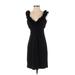 Maggy London Casual Dress - Party Plunge Sleeveless: Black Solid Dresses - Women's Size 4