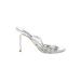 Ralph Lauren Collection Mule/Clog: Slip-on Stilleto Glamorous Silver Shoes - Women's Size 10 - Open Toe