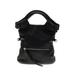 Foley + Corinna Leather Satchel: Pebbled Black Solid Bags