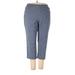 Lands' End Casual Pants - High Rise Straight Leg Cropped: Blue Bottoms - Women's Size 20 Plus