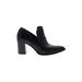 Schutz Heels: Loafers Chunky Heel Work Black Print Shoes - Women's Size 9 - Almond Toe