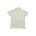 Crewcuts Short Sleeve Polo Shirt: Green Print Tops - Kids Boy's Size Small