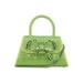 Bow Embossed Top Handle Bag