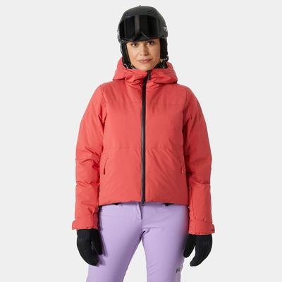 Nora Short Puffy Ski Jacket Red - Red - Helly Hans...