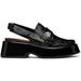 Black Retro Slingback Platform Loafers