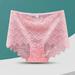 YWDJ Period Underwear for Women Breathable Lace Lightweight High Waist No Show Solid Color Underwear High Waisted Lace Tight and Breathable Underwear Panties Pink XL