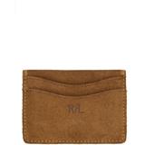 Tan Roughout Suede Card Holder