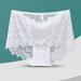 YWDJ Period Underwear for Women Breathable Lace Lightweight High Waist No Show Solid Color Underwear High Waisted Lace Tight and Breathable Underwear Panties White XL