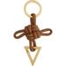 Brown Triangle Keychain