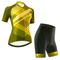 21Grams Damen Radtrikot mit Radhose kurz Trägern fahrradbekleidung set Radtrikot mit Radhose fahrradbekleidung set Kurzarm MTB Mountain Rennrad Schwarz Grün Purpur Graphic Streifen Fahhrad