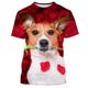 Tier Hund Jack Russell Terrier T-Shirt-Ärmel Anime Grafik T-shirt Für Paar Herren Damen Erwachsene 3D-Druck Casual