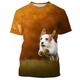 Tier Hund Jack Russell Terrier T-Shirt-Ärmel Anime Grafik T-shirt Für Paar Herren Damen Erwachsene 3D-Druck Casual