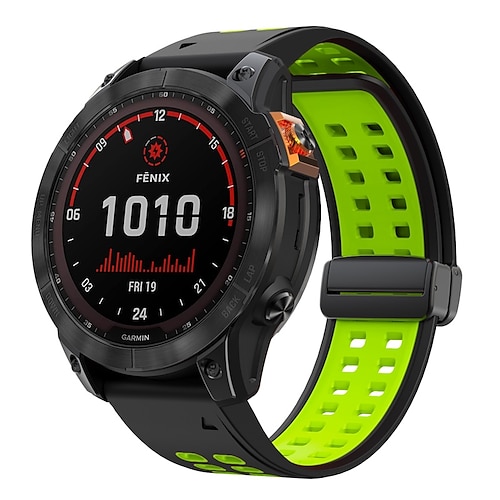 Uhrenarmband für Garmin Fenix 7 7X 6 6X Pro Epix Pro 47mm 51mm Instinct 2X Approach S70 47mm S62 S60 Forerunner 955 945 Epix Marq Descent Quatix 22mm 26mm Silikon Ersatz Gurt Schnellspanner Image