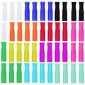 44Pcs Reusable Straws Tips Silicone Straw Tips Multi-color Food Grade Straws Tips Covers Only Fit for 1/4 Inch Wide(6MM Out diameter) Stainless Steel Straws by