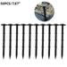 TRIANU 50Pcs Plastic Edging Nails 7.87 Landscape Edging Stakes Spiral Nylon Yard Garden Anchoring Spikes for Artificial Turf Paver Edging Weed Barrier Tent