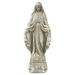 Solid Rock Stoneworks Virgin Mary Stone Garden Statue 18in Tall Marble Tone Color