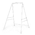 ONCLOUD Hammock Chair Stand Metal Swing Stand Frame Heavy Duty Steel Hammock Stand Only for Porch Backyard Indoor or OutdoorWhite