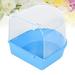 bird bath for cage 1pc Caged Bird Bath Multi Cage Bird Bath Covered for Small Brids Canary Budgies Parrot (Light Blue)