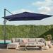 FLAME&SHADE 10Ã—10FT Cantilever Patio Umbrella â€“ Ultimate Outdoor Comfort with 360Â° Rotation and Infinite Canopy Angle Adjustment Navy Blue