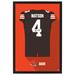 Deshaun Watson Cleveland Browns Home Jersey Framed Art Print