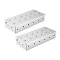 Stainless Steel Bacon Box 2 Pcs Barbecue Supplies Wood Smoker Bbq Meat Charcoal