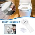 Pengzhipp Cleaning Products Toilet Seat Cover Lifter Lid Bowl Seat Lift Handle Bathroom Soft Toilet Holder Portable Homehold Tool White