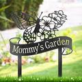 CELNNCOE Metal Garden Outdoor Courtyard Black Decorative Gift Memorial Plaque Garden Ground Insert Garden Decor for Outside Garden Tools