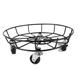 AntiGuyue Flower Pot Stand with Wheels Round Iron Potted Plant Holder for Home Garden
