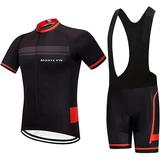 Men s Quick-Dry Cycling Jersey Set Road Bike Bicycle Shirt Bib Shorts with 9D Gel Pad MTB Riding Clothing Kit