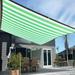 LSLJS Outdoor Sun Shade Sail 13 x13 Green & White Stripe Canopy Cover Fabric Cloth Screen Water & Air Permeable UV Block Sun Shade Awning Shelter Heavy Duty Shade Cloth for Garden Patio Backyard