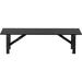 Aluminum Outdoor Patio Bench Black 59.1 x 14.2X 15.7 inches Integrated Type Without Installation Light Weight High Load-Bearing Outdoor Bench for Park Garden Patio and Lounge