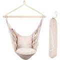 Cozy Hammock Chair with Cushions and Bag - One hammock chair two cushions one hanging rope one S hook and one carrying bag - 6.6 - Relax in style anywhere with this comfy hammock chair!