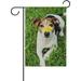 Hyjoy Cute Jack Russell Terrier Dog Garden Flag 12 x 18 Inch Welcome Yard Garden Flag Double Sided Decorative Flag for Patio Lawn Outdoor Home Decor