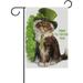 Hyjoy Garden Flag Decorative St Patrick Owl with Green Hat and Gold Coin On Hand Polyester Double Sided Printing Fade Proof for Outdoor Courtyards Garden (12x18 inch St Patrick s Day)