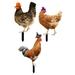 Decorative Garden Inserts Chicken Yards Acrylic Stake Halloween Decorations Double Sided Decorate