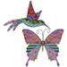 Iron Large Hummingbird Butterfly Home Pendant Decoration 2pcs Metal Bed Room Shaped Wall Hanging Household